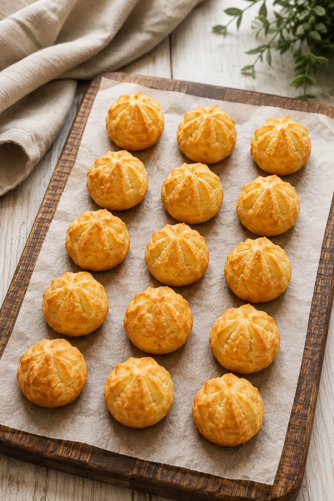 These Pumpkin Cream Puffs with Maple Whipped Cream combine crisp, airy choux pastry with a light pumpkin filling sweetened with pure maple syrup and finished with a drizzle of dulce de leche.